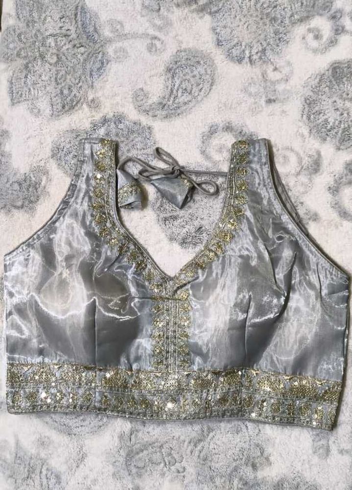 Y2K Desi NEW Silver Blouse