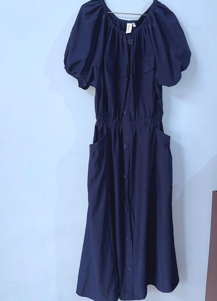 Off Shoulder Maxi Dress With Pockets