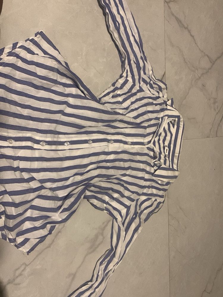 Striped Button-Down Shirt MNG