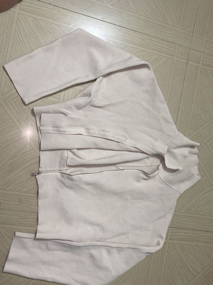 White Zip-Up Jacket
