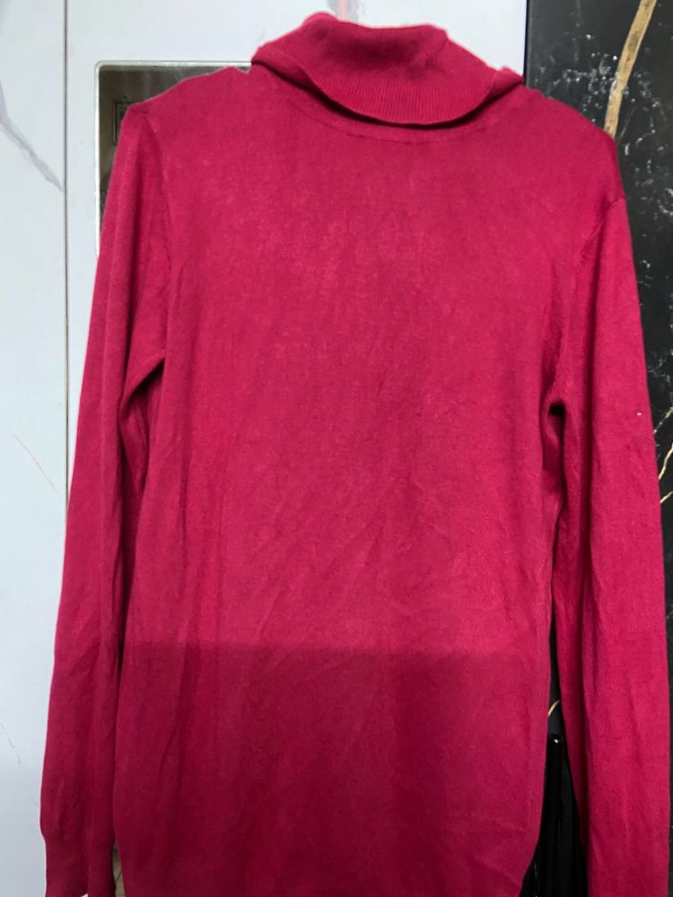 Red Turtleneck Sweater