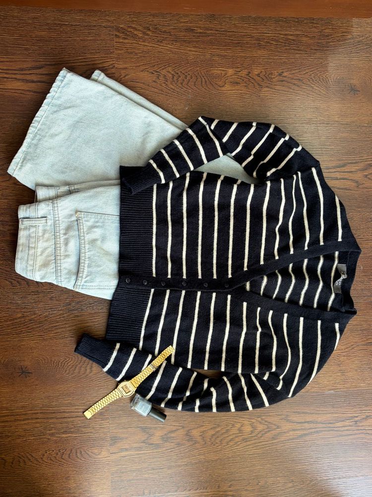 Striped Knit Cardigan