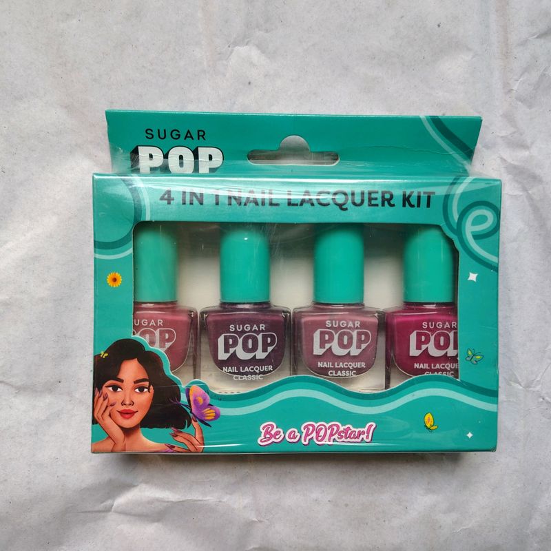 Sugar Pop 4 In 1 Nail Lacquer Kit