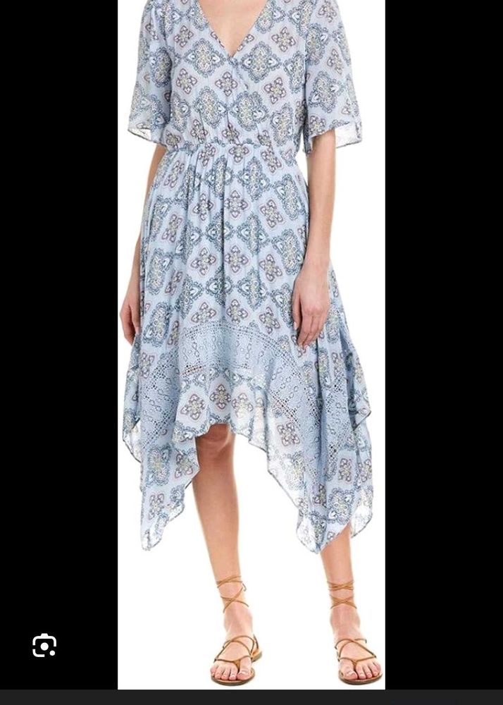 Paisley Print Asymmetrical Dress