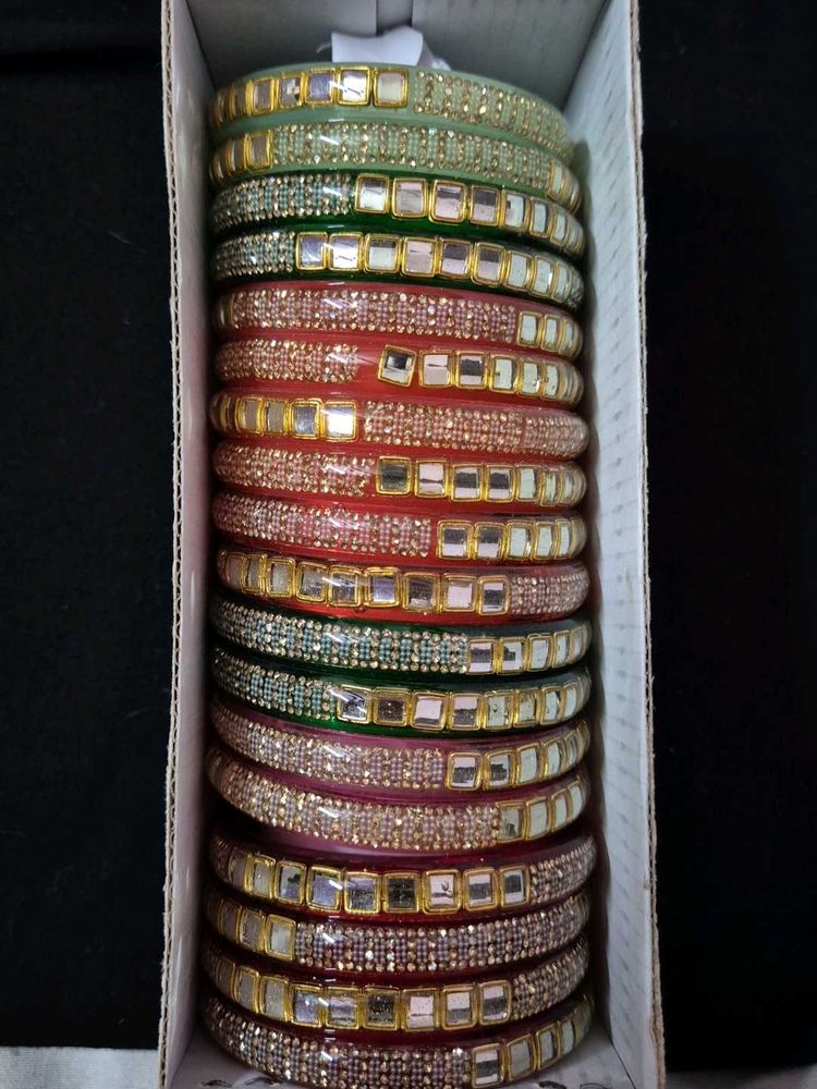 Colorful Beaded Bangle Set