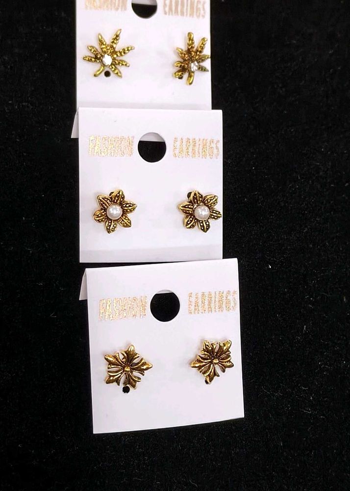 Stud Earrings Set - Combo of 3