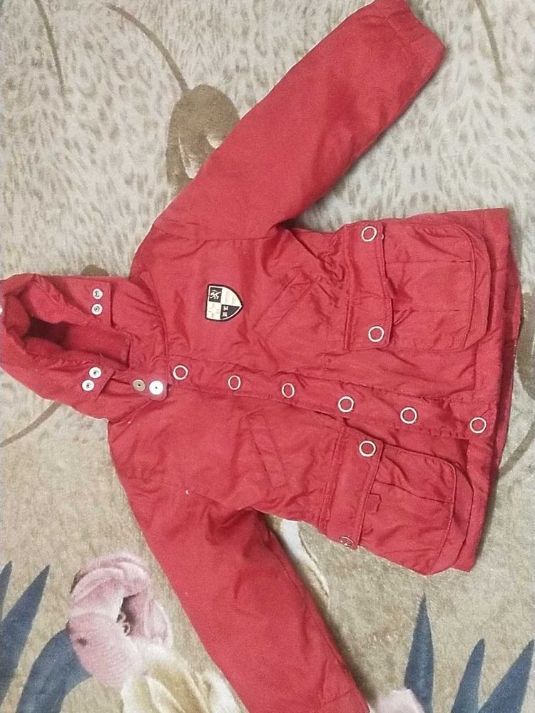 Branded Red Colour 4-8 Year Girls Jacket