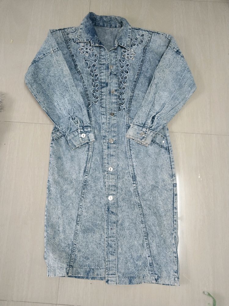 Jeans long top/ Shrug/Jacket -3 in 1