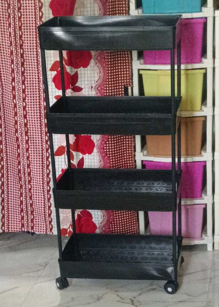 Rolling Storage Cart - Black