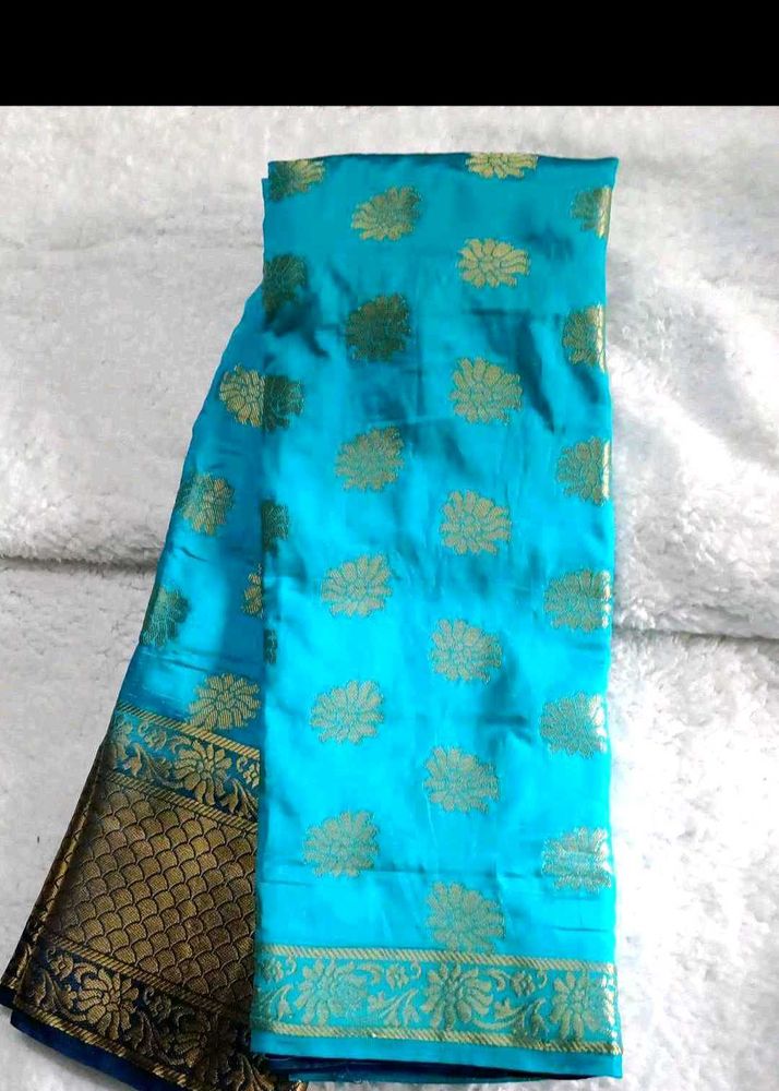 Elegant Blue Banarasi Saree