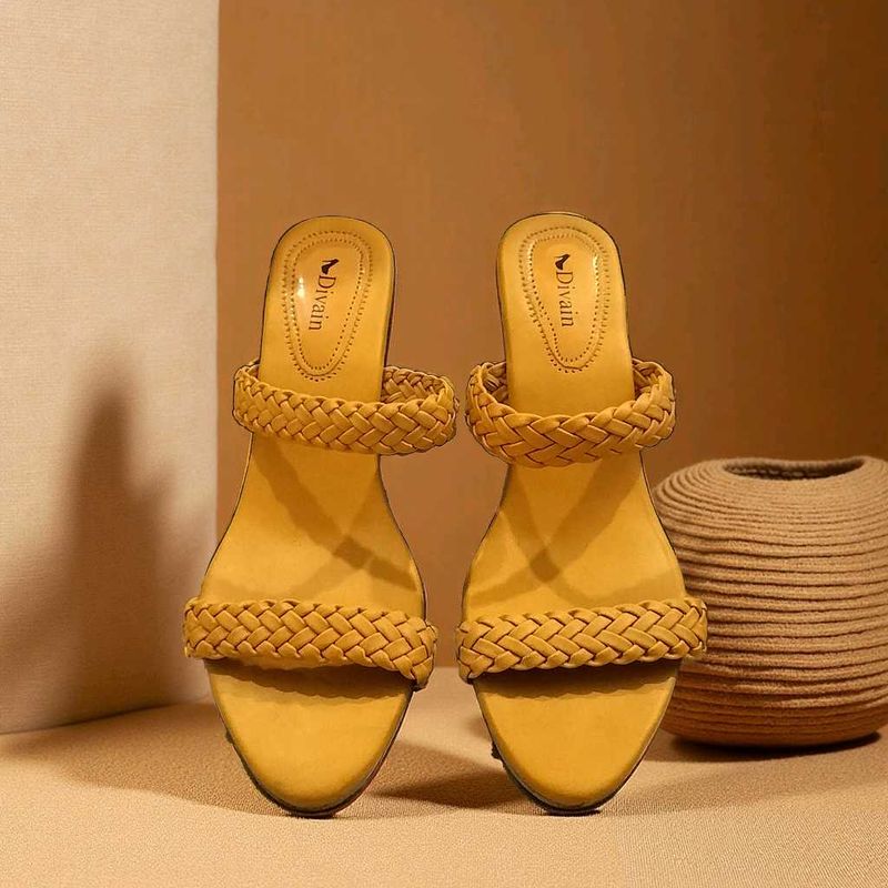 Divain Braided Block Heel Sandals