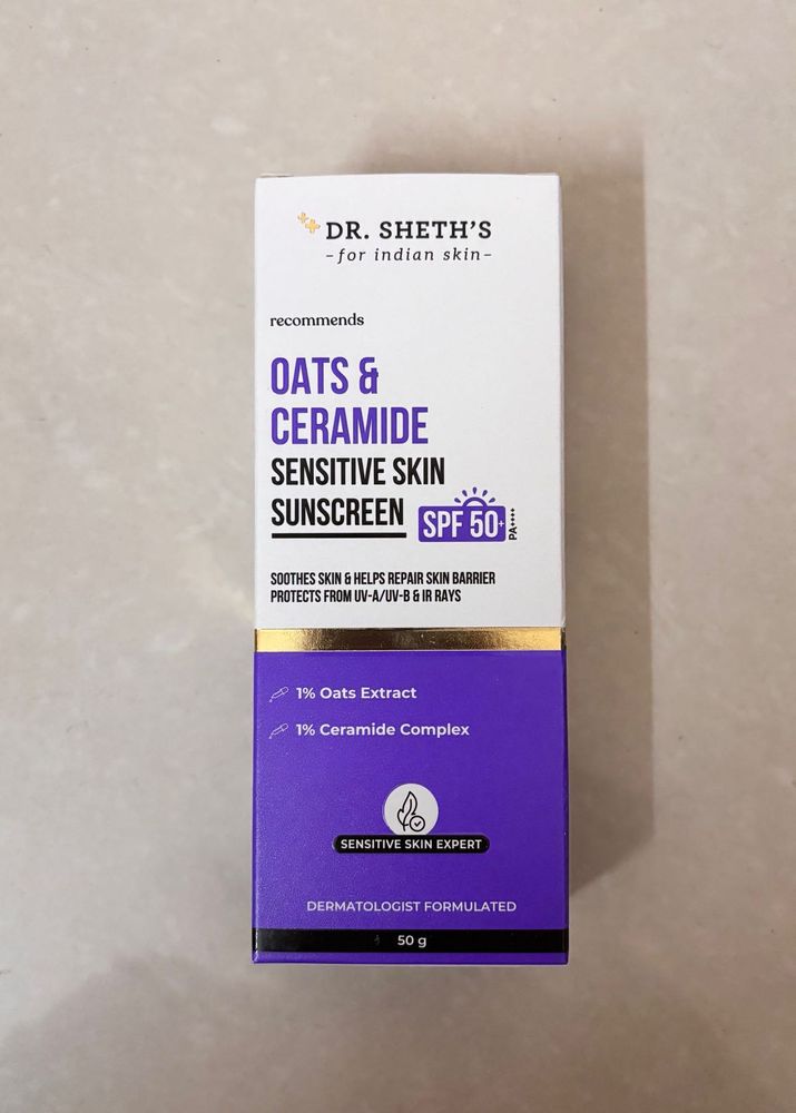 Dr. Sheth&#39;s Oats &amp; Ceramide Sunscreen (50g)
