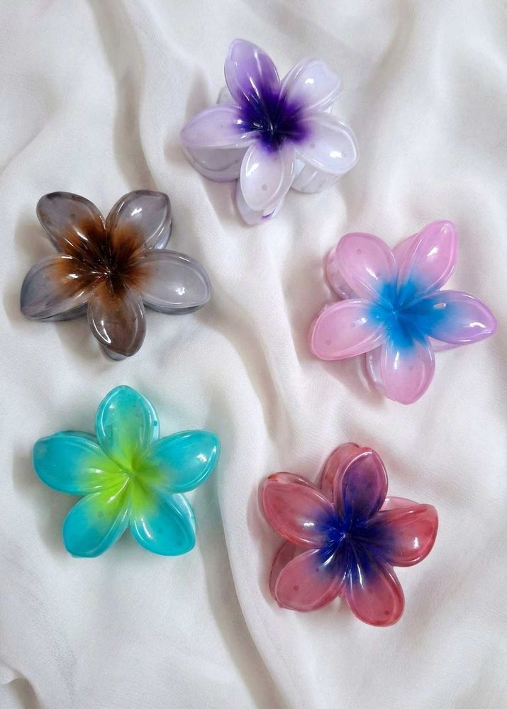 Flower Hair Claw Clips - Set of 5