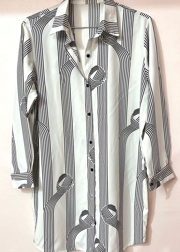 Striped Button-Down Top