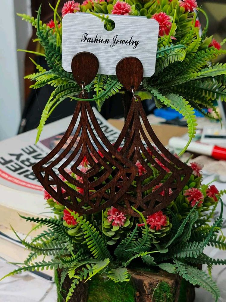 Wooden Dangle Earrings
