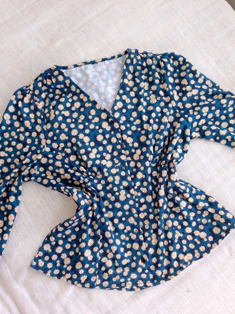 Floral V-Neck Top