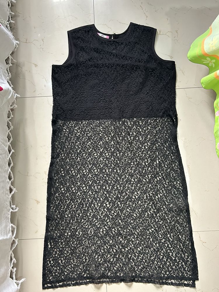 Black Net Kurti