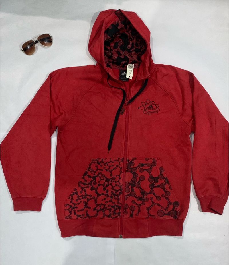 Red Adidas orignal new Zip-Up Hoodie