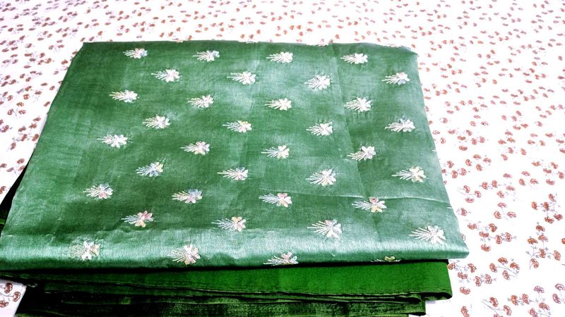 Elegant Green silk saree
