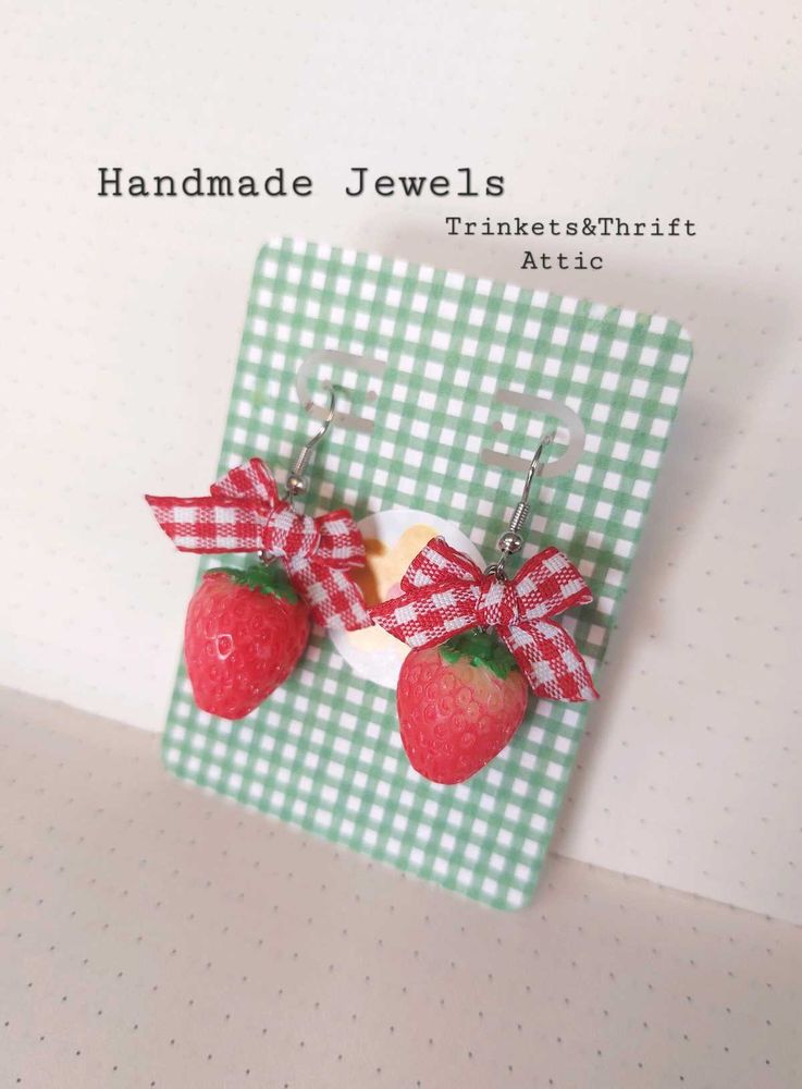 Strawberry Bow Earrings