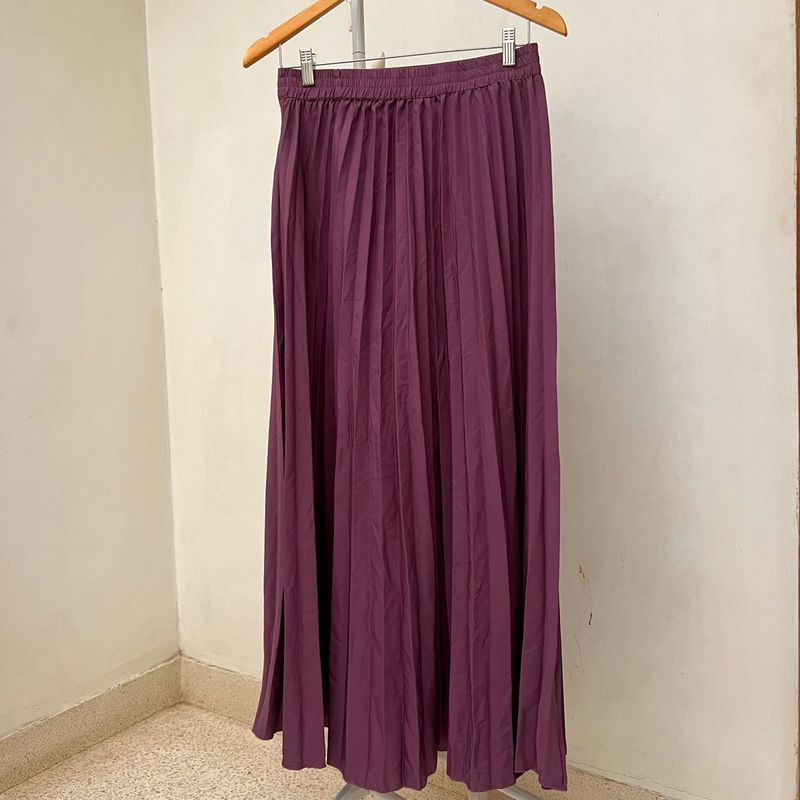 Pleated Maxi Skirt