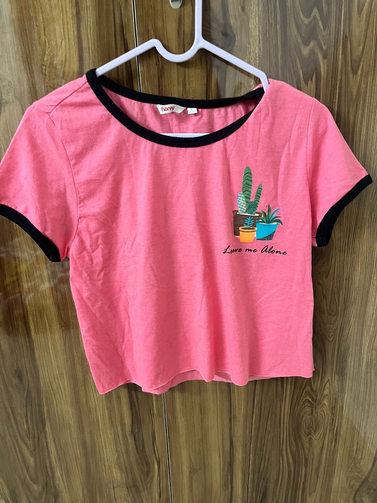 Pink Crop Top