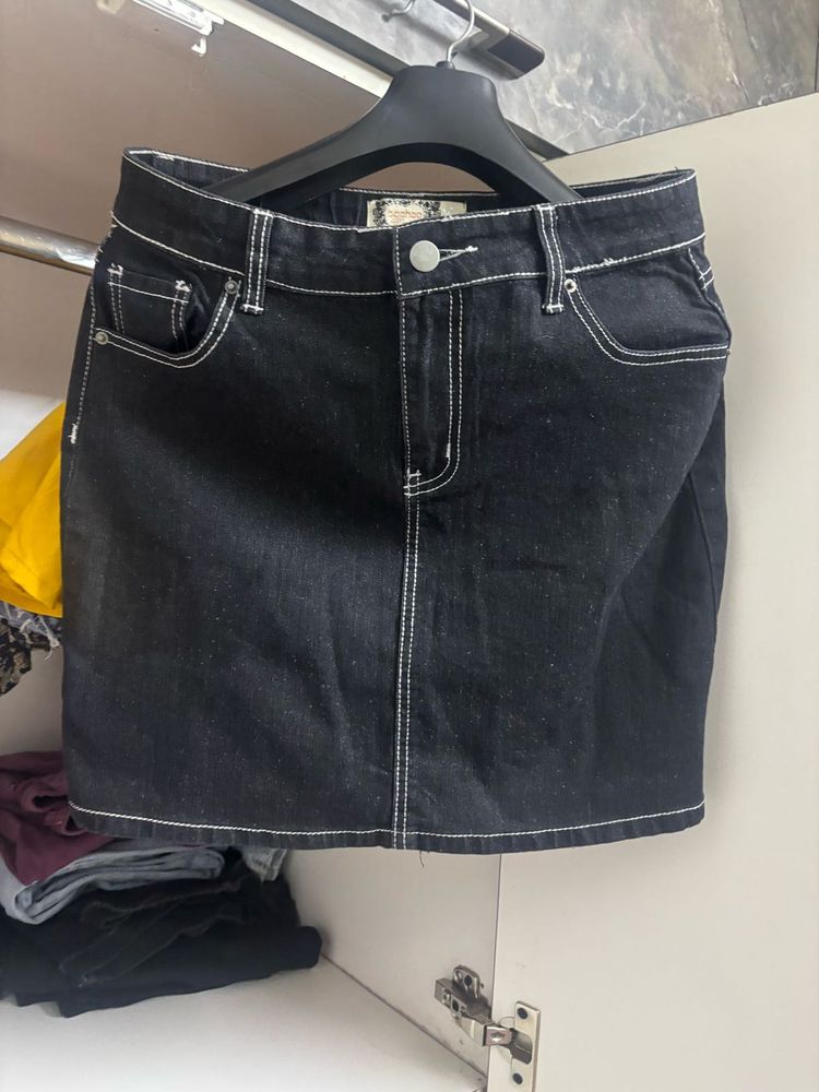 short denim skirt