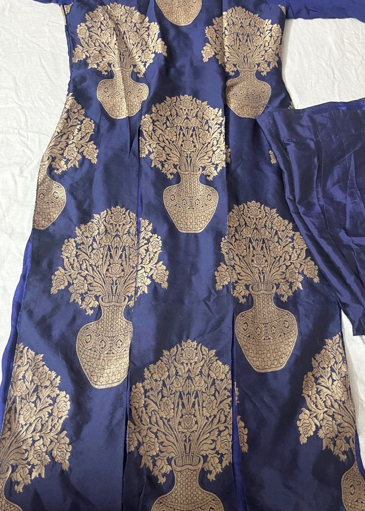 Elegant Blue 3 cut Kurta Set