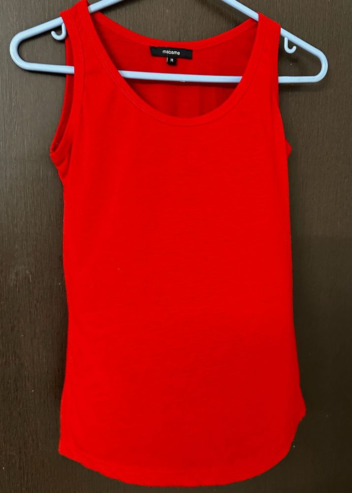 Macame Red Tank Top