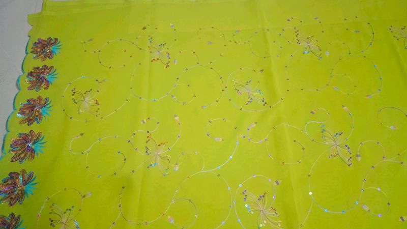 Chumki Work Saree