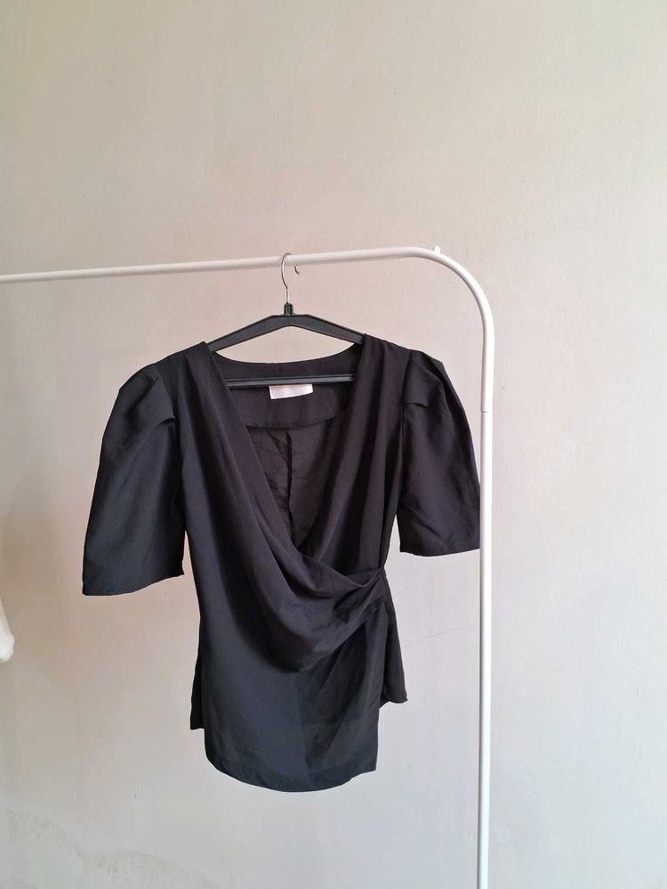 Balck Draped Top