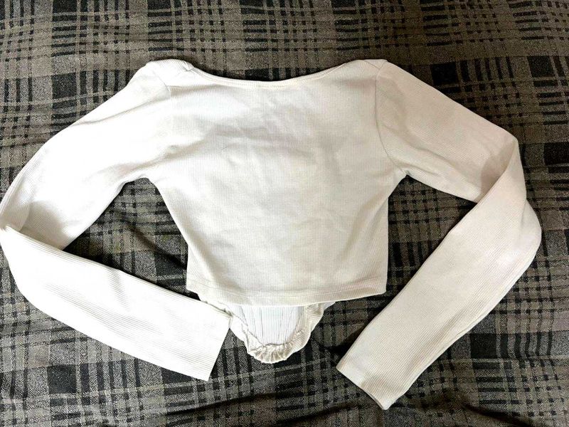 White Long Sleeve Top