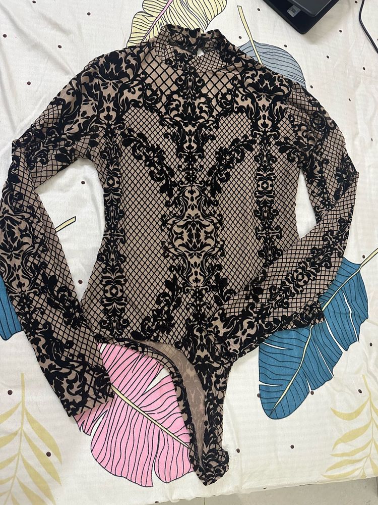 Patterned Long Sleeve Top