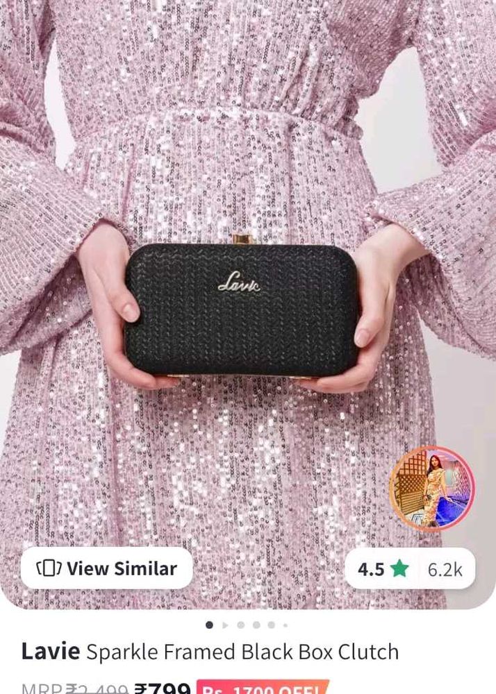 Lavie Black Clutch