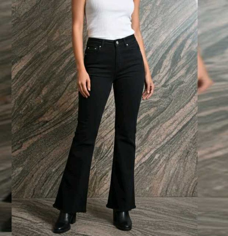 Black Flared Jeans