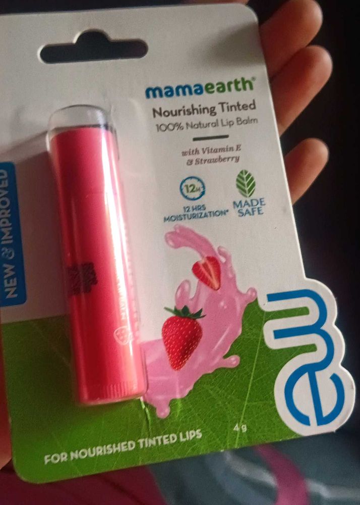 &#34;Mamaearth Nourishing Tinted Lip Balm - Strawberry