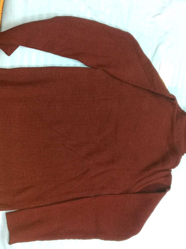 Burgundy Turtleneck Sweater