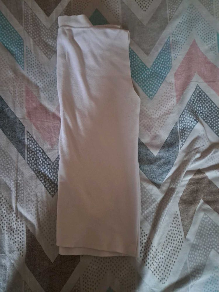 White Sleeveless Mock Neck Top