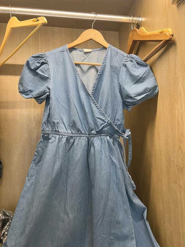 Vero Moda Denim Wrap Dress