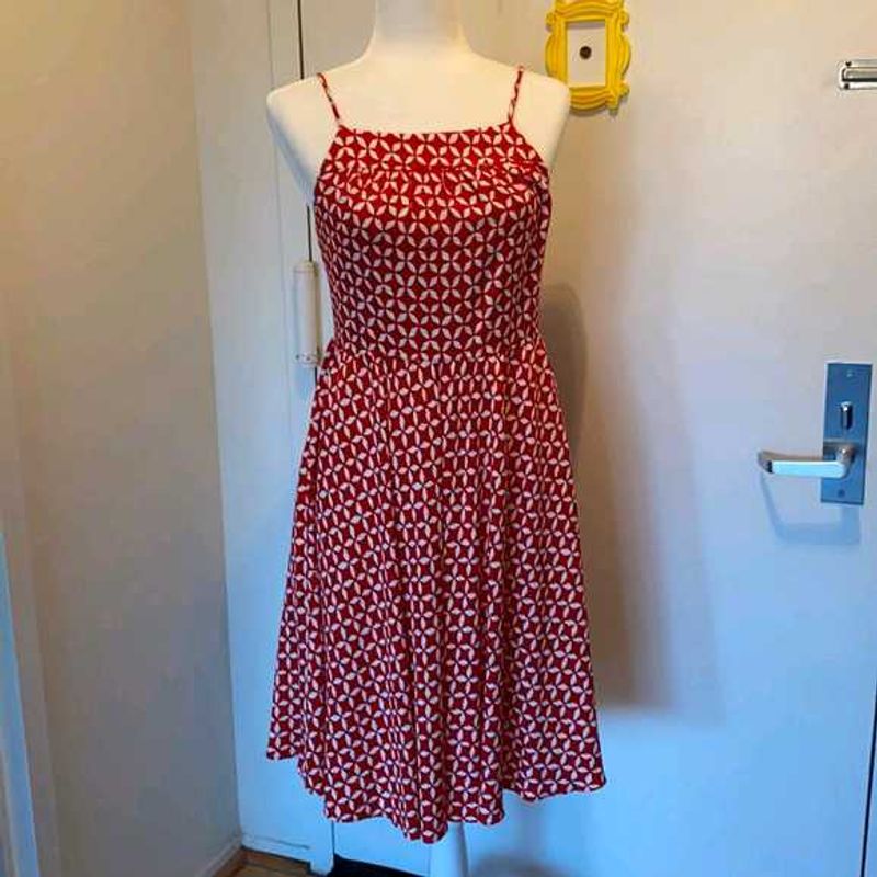 LOFT Multicolor A-line Midi Dress Free Delivery