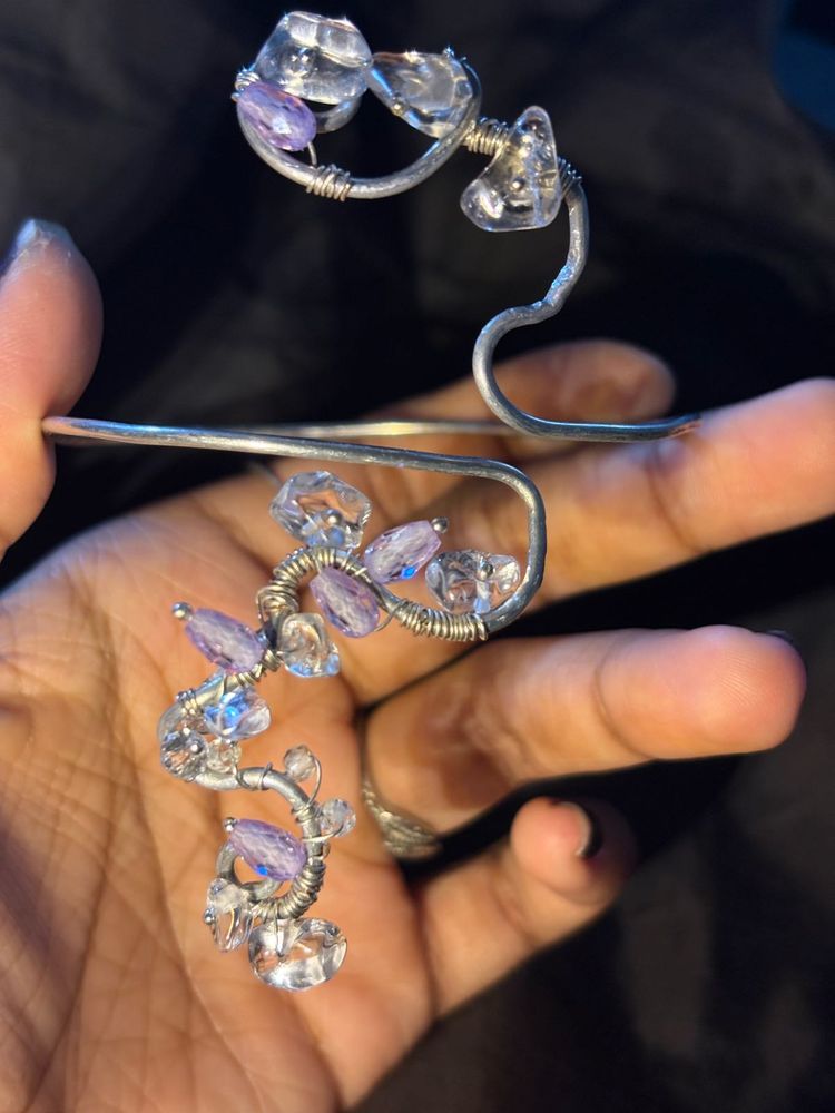 rose quartz arm cuff