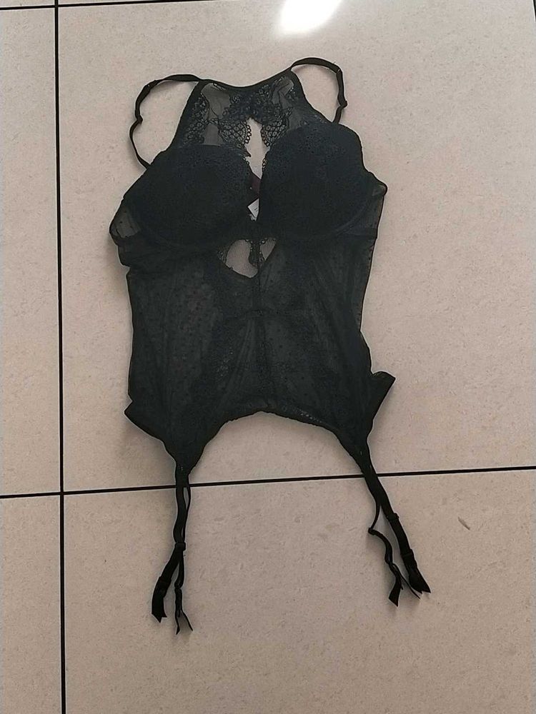 M Black Lace Corset(Adore me)