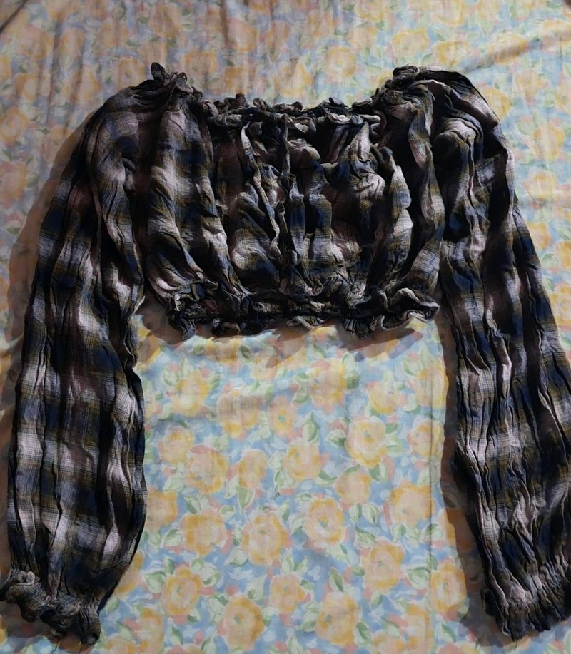 Off Shoulder Crop Top