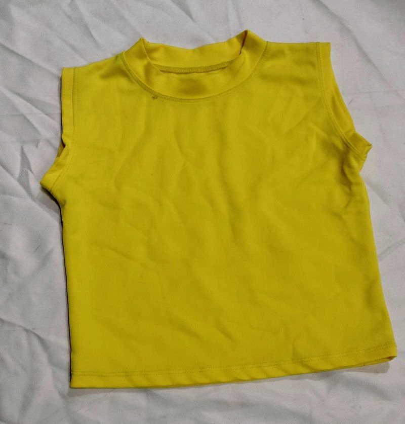 Yellow Sleeveless Top
