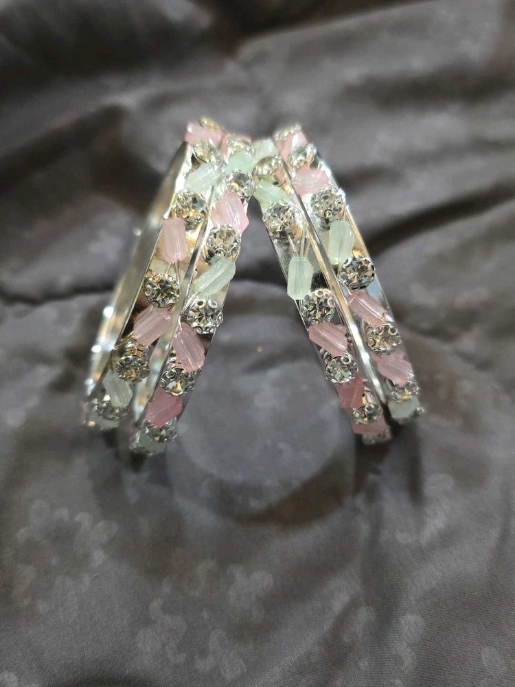 Sparkling Crystal Bangle Set