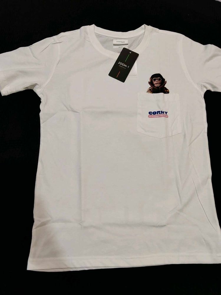 New With Tag White Cotton T Shirt