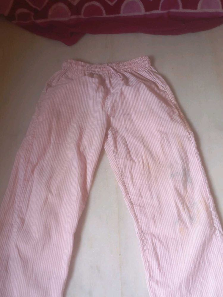 Pink Striped Lounge Pants