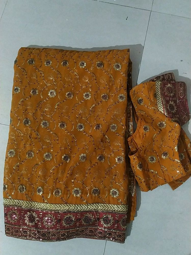 Full Tikli Work Saree