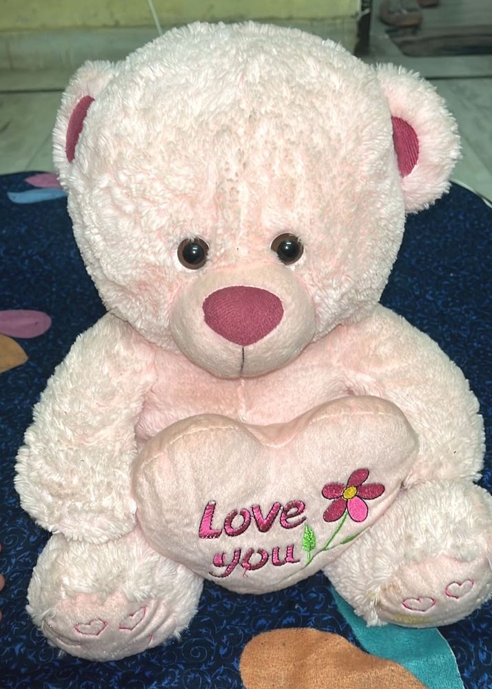 Cute Pink Teddy Bear - Love You