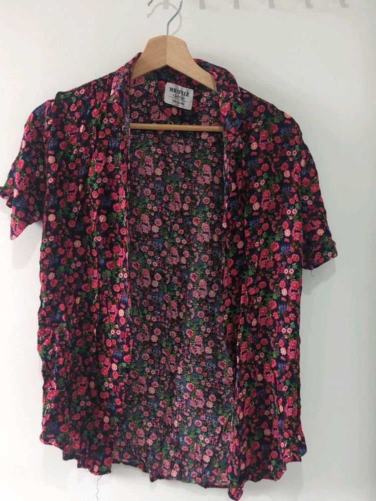 Floral Print Short Sleeve Shirt